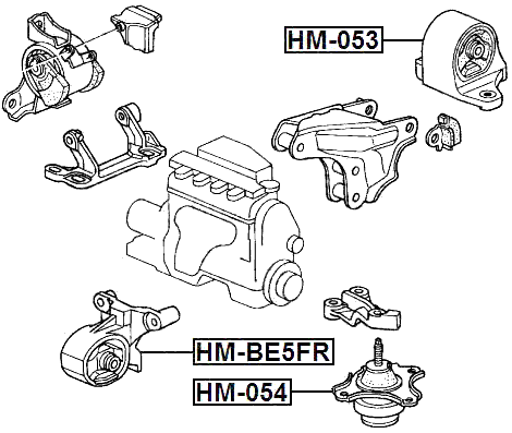 HM-BE5FR - FRONT ENGINE MOUNT
