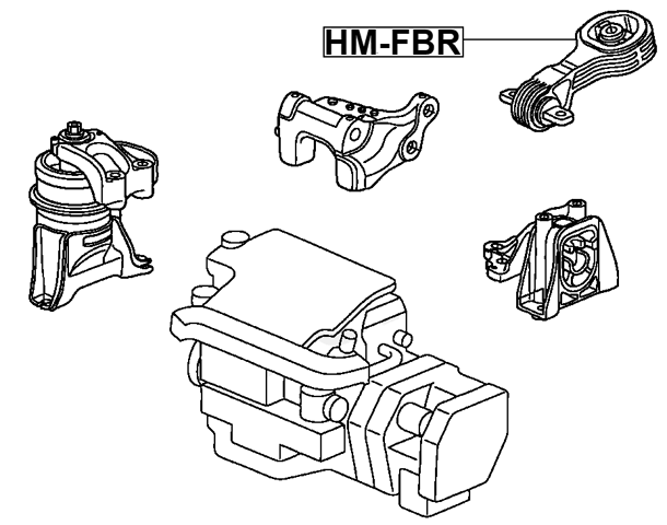 HM-FDR - REAR ENGINE MOUNT AT