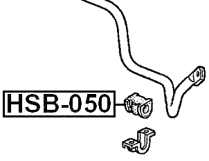 HSB-050 - FRONT STABILIZER BAR BUSH D27.2