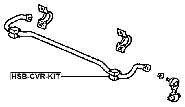 HSB-CVR-KIT - REAR STABILIZER BAR BUSH KIT (SET FOR TWO SIDES) D26.5