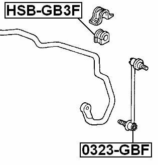HSB-GB3F - FRONT STABILIZER BAR BUSH D25