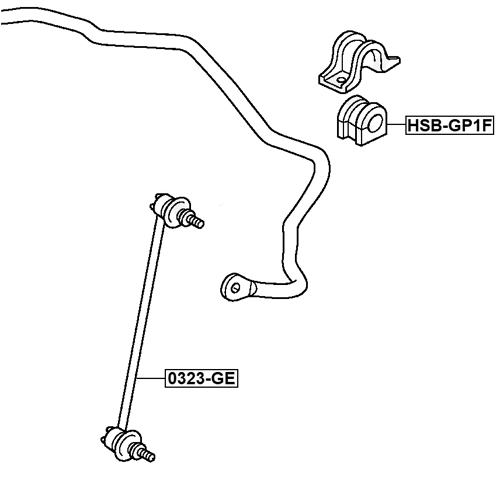 HSB-GP1F - REAR STABILIZER BAR BUSH D18