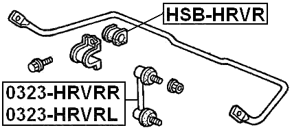 HSB-HRVR - REAR STABILIZER BAR BUSH D21