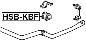 HSB-KBF - FRONT STABILIZER BAR BUSH D30