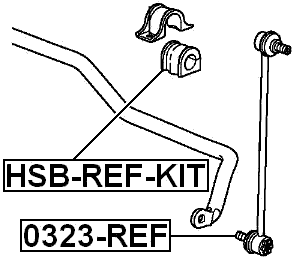 HSB-REF-KIT - FRONT STABILIZER BAR BUSH KIT D20