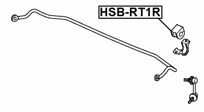 HSB-RT1R - REAR STABILIZER BAR BUSH D14