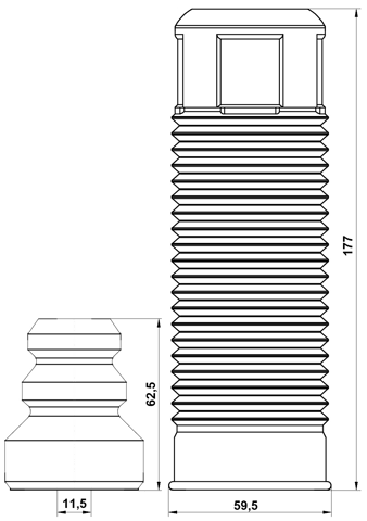 HSHB-ACCVIIF-KIT - BOOT WITH JOUNCE BUMPER FRONT SHOCK ABSORBER KIT