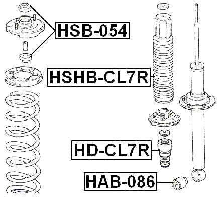 HSHB-CL7R - REAR SHOCK ABSORBER BOOT