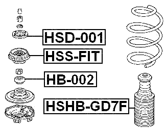 HSHB-GD7F - FRONT SHOCK ABSORBER BOOT