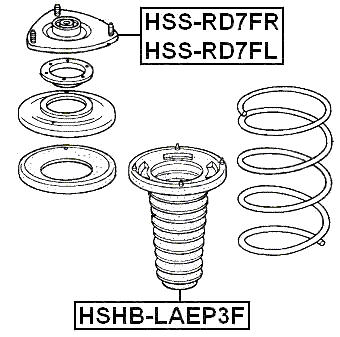 HSHB-LAEP3F - FRONT SHOCK ABSORBER BOOT