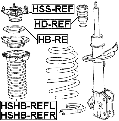 HSHB-REFR - FRONT RIGHT SHOCK ABSORBER BOOT