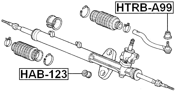 HTRB-A99 - TIE ROD END BOOT 26X29X12.8