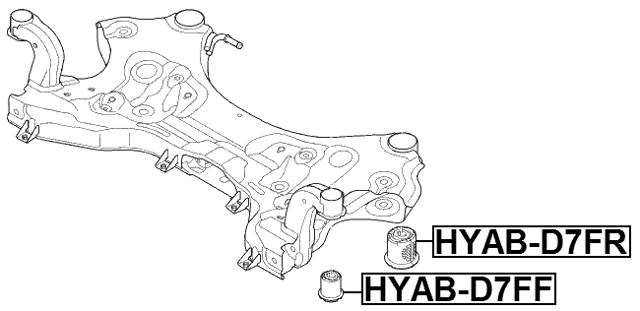 HYAB-D7FR - SUBFRAME REAR BUSHING