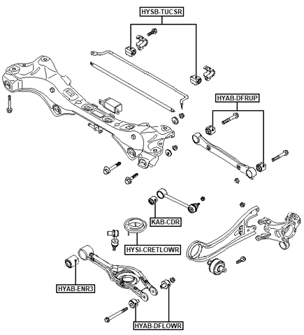 HYAB-DFLOWR - BUSHING, REAR TRANSVERSE ARM