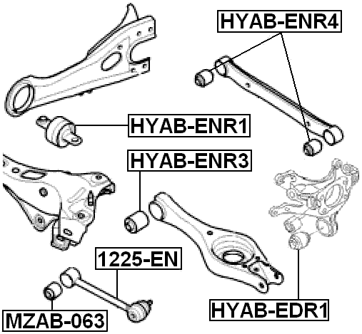 HYAB-EDR1 - REAR KNUCKLE BUSHING