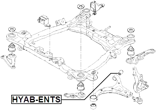 HYAB-ENTS - REAR BUSHING, FRONT CONTROL ARM