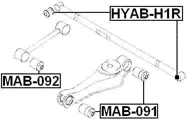 HYAB-H1R - REAR TRANSVERSE ROD BUSHING