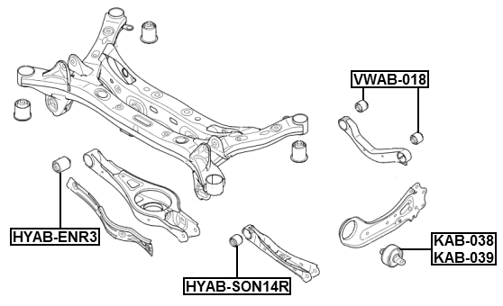 HYAB-SON14R - REAR ROD BUSHING