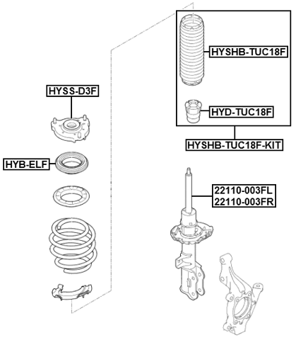 HYB-ELF - FRONT SHOCK ABSORBER BEARING