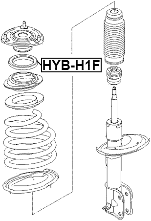 HYB-H1F - FRONT SHOCK ABSORBER BEARING