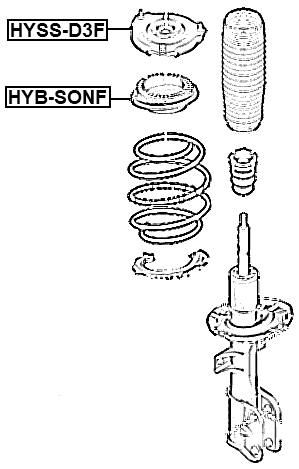 HYB-SONF - FRONT SHOCK ABSORBER BEARING