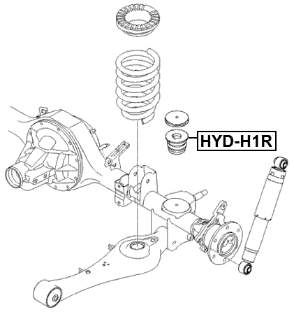 HYD-H1R - REAR LEAF SPRING RUBBER BUFFER