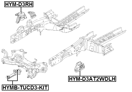 HYM-D3AT2WDLH - LEFT ENGINE MOUNT (HYDRO)