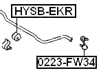 HYSB-EKR - REAR STABILIZER BAR BUSH D14.8