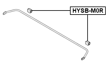 HYSB-M0R - REAR STABILIZER BAR BUSH 12.3