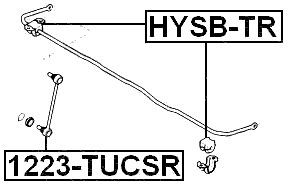 HYSB-TR - REAR STABILIZER BAR BUSH D12.8