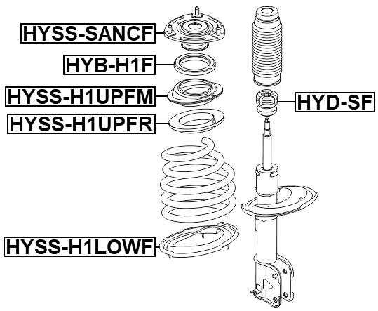 HYSI-H1UPFR - FRONT SPRING UPPER SEAT