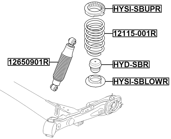 HYSI-SBLOWR - REAR SPRING LOWER SEAT