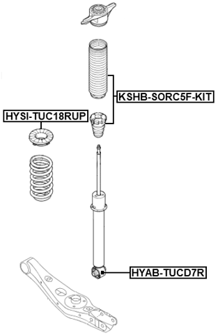 HYSI-TUC18RUP - REAR SPRING UPPER SEAT