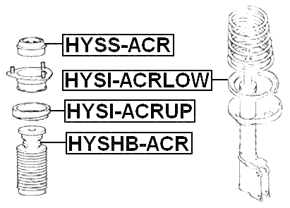 HYSS-ACR - REAR SHOCK ABSORBER MOUNTING