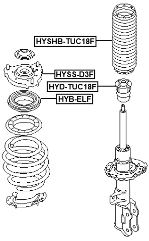 HYSS-D3F - FRONT SHOCK ABSORBER MOUNTING
