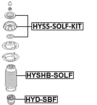 HYSS-SOLF-KIT - FRONT SHOCK ABSORBER MOUNTING, REPAIR KIT (WITH SHOCK ABSORBER BEARING)