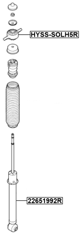 HYSS-SOLH5R - REAR SHOCK ABSORBER MOUNTING