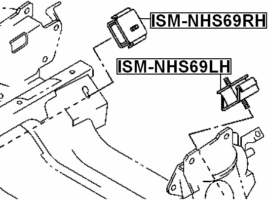 ISM-NHS69LH - LEFT ENGINE MOUNT