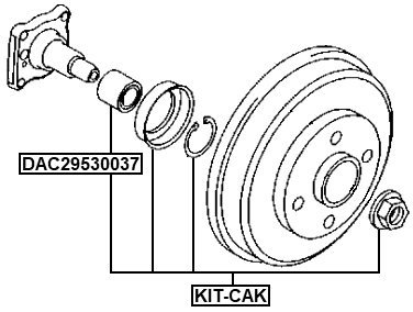 KIT-CAK - REAR WHEEL BEARING REPAIR KIT