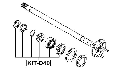 KIT-D40 - REAR AXLE SHAFT BEARING KIT