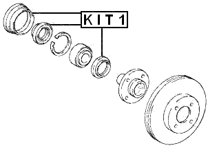 KIT1 - HUB OIL SEAL REPAIR KIT 50.5X66.05X7.5X12