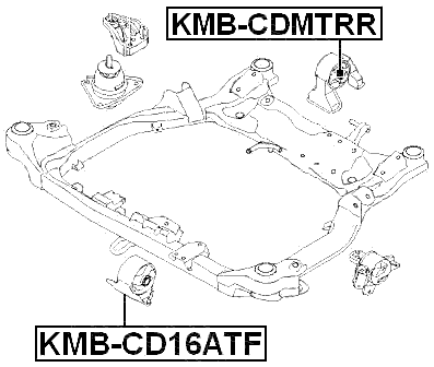 KMB-CD16ATF - FRONT ENGINE MOUNT BUSHING