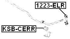 KSB-CERR - REAR STABILIZER BAR BUSH D11.8