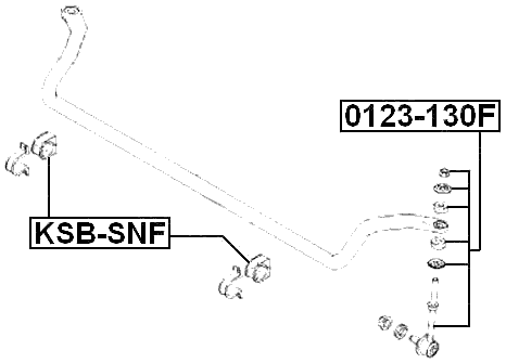 KSB-SNF - FRONT STABILIZER BAR BUSH D25.1