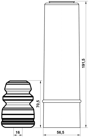 KSHB-PICR-KIT - BOOT WITH JOUNCE BUMPER REAR SHOCK ABSORBER KIT