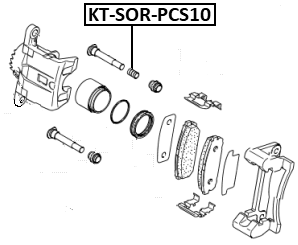 KT-SOR-PCS10 - BRAKE CALIPER SLIDE PIN BUSHING PCS 10