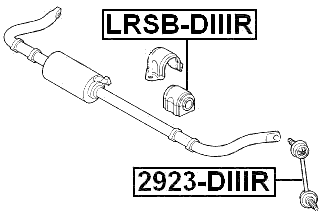 LRSB-DIIIR - REAR STABILIZER BAR BUSH D21.5