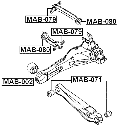 MAB-002 - BUSHING, REAR TRAILING ARM