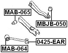 MAB-065 - BUSHING, REAR TRANSVERSE ARM