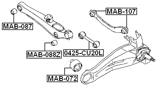MAB-107 - REAR ROD BUSHING